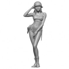 1/24 Military Pin Up Girl - Ava Shortop
