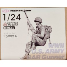 1/24 WWII US Army Bar Gunner (3D printed model kit)