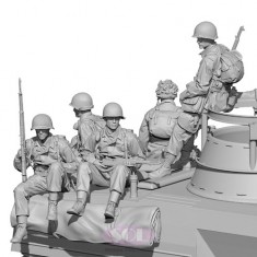 1/35 WWII US Army M8 Riders Set (6 figures, 3D printed kit) SOL