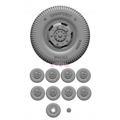 1/35 WWII German Sd.Kfz. 234/2 Combat Wheel Tyres