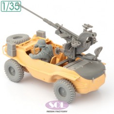 1/35 2cm Gebirgsflak 38 auf Schwimmwagen Typ 166 with Driver for Tamiya kits