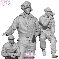 1/72 WWII German Sd.Kfz. 234/2 Crews Set (3 figures)