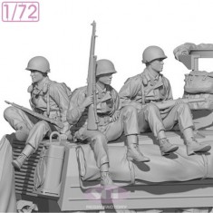 1/72 WWII US Rifleman Set (3 figures)
