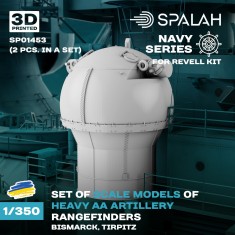 1/350 Heavy AA Artillery Rangefinders for Bismarck Tirpitz (2pcs)