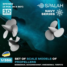 1/350 Propellers for Bismarck Scharnhorst Gneisenau (3pcs)