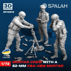 1/72 Ukrainian Mortar Crew with 82mm KBA-48M Mortar