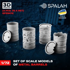 1/72 Metal Barrels (4pcs)