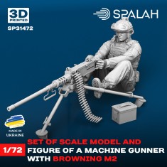 1/72 Machine Gunner with Browning M2