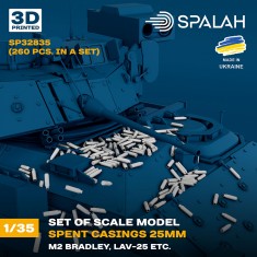 1/35 25mm Spent Casings for M2 Bradley LAV-25 (260pcs)