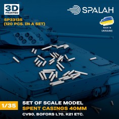 1/35 40mm Spent Casings for CV90 K21 (120pcs)