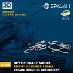1/35 35mm Spent Casings for Gepard Oerlikon (167pcs)