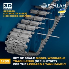 1/35 Workable Track Links for Leopard 2 (170pcs + 20 Cross Pins)