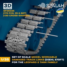 1/35 Damaged Track Links for Leopard 2 (170pcs + 20 Cross Pins)