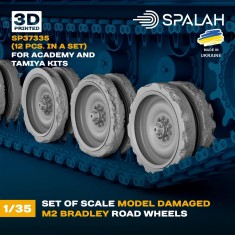 1/35 M2 Bradley Damaged Road Wheels for Academy/Tamiya kit (12pcs)