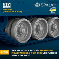 1/35 Leopard 2/PzH 2000 Damaged Road Wheels for Revell/Tamiya kit (14pcs)