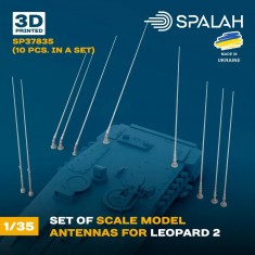 1/35 Leopard 2 Antenna Set for Tamiya/Revell kit (10pcs, 3D Printed)