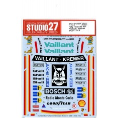 1/12 Porsche 934 Vaillant Kremer #6 NURNBERG 200MI/#7 DIJON 6Hour 1976 Decals for Tamiya