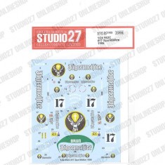 1/24 962C ''Jagermeister'' #17 Spa1000km 1986 Decal for Hasegawa kit