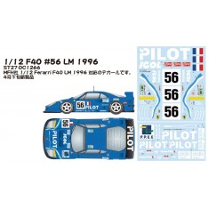 1/12 Ferrari F40 #56 LM 1996 Decal for Model Factory Hiro kit