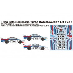 1/24 Lancia Beta Montecarlo Turbo #65/#66/#67 Le Mans 1981 Decal for Heller Kit