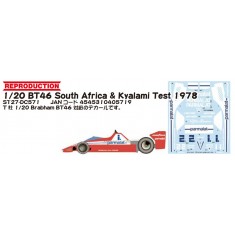 1/20 Brabham BT46 South Africa Grand Prix (GP) & Kyalami Test Decals for Tamiya kit