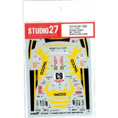 1/24 Peugeot 307WRC #63 "YACCO" MONTE-CARLO 2006 Decals for Tamiya kit