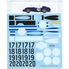 1/24 Car Number & Stripe Decals for Ferrari 250TR LM 1958 Part 1 (#17, 18, 19 & 20)