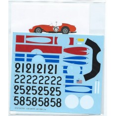 1/24 Car Number & Stripe Decals for Ferrari 250TR LM 1958 Part 2 (#21, 22, 25 & 58)