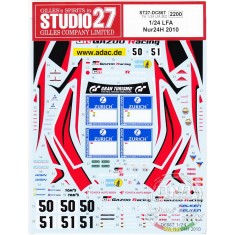 Decals for 1/24 Lexus LFA 24 Hours Nurburgring 2010 for Tamiya kit