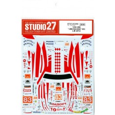 1/24 Ferrari 458 "JMB Racing" #83 Le Mans (LM) 2012 Decals for Fujimi #123912 kit
