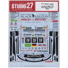 1/24 Mercedes-Benz SLS AMG GT3 #19 "Black Falcon" 2012 for Fujimi kit #125657