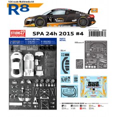 1/24 Audi R8 'Gulf' #4 Spa 24hrs 2015 [Multi Material Kit]