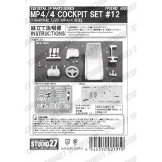 1/20 McLaren MP4/4 Cockpit set #12 for Tamiya kit
