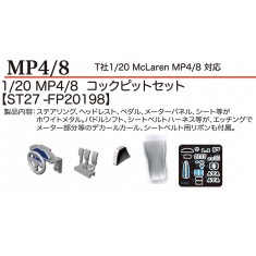 1/20 McLaren MP4/8 Cockpit Set for Tamiya Kit