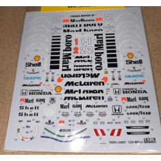 1/20 MP4/6 Full Sponsor Decal for Fujimi kit