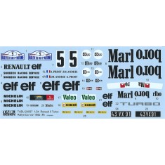 1/24 5 Turbo #5 Rakkye Du Var (1982) Decal for Tamiya kit