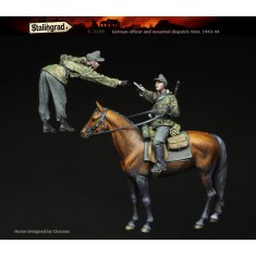 1/35 German Officer & Mounted Dispatch Rider 1943-1944 (2 figures & 1 horse)