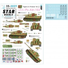 1/35 Tigers in France '44 #5 Decal - Pz.Abt. 102, Summer 1944