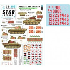 1/35 Panzer-Lehr Decal - Panthers in France 1944. Reg. 6, Panther Ausf A.