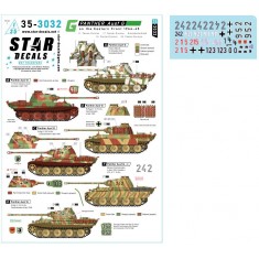 1/35 Panthers Ausf G on the Eastern Front 1944-45 Decal - 11.Pz.Div, 17.Pz.Div, 19.Pz.Div