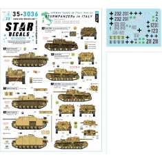 1/35 Sturmpanzers in Italy Decal - StuG III Ausf G, M42 da 75/18 and 75/34
