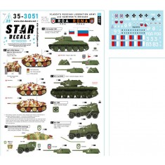 1/35 ROA/RONA Decal - Russian Liberation Army, BA-10M, Hetzer, T-34 and KV-1
