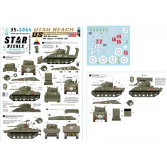 1/35 US 70th Tank Battalion Utah Beach 1944 Decal for M4 Sherman DD Dozer