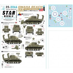 1/35 US 741st Tank Battalion Omaha Beach 1944 Decal for M4A1 Sherman Dozer