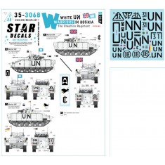 1/35 White UN Warriors in Bosnia Decal - Cheshire Regiment FV510 Warrior ISV