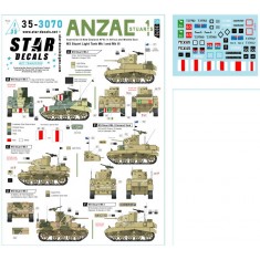 1/35 ANZAC Stuarts Decal - Mid-East/Africa, M3 Stuart Mk I and Mk III