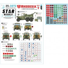 1/35 Rhodesia #2 Decal - Security Forces Bedford MK/RL and Scammell Markings
