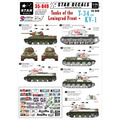 1/35 Decals for Tanks of the Leningrad Front T-34 and KV-1