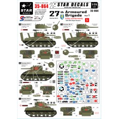1/35 Decals for 27th Armoured Brigade on D-Day and in Normandy #1-13th/18th Royal Hussars