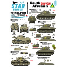 1/35 Decals for South African Sherman Tanks in Italy 1944-45 - Sherman Mk III/Mk IIA, etc